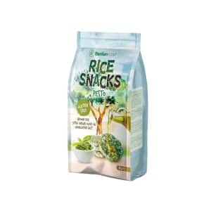 RICE CAKES WITH OLIVE OIL AND PESTO